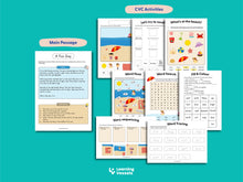 Load image into Gallery viewer, CVC Story Activities - At the Beach (PDF)