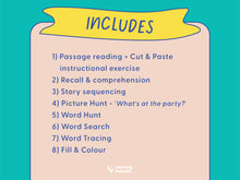 Load image into Gallery viewer, Y Vowel Story Activities - Tea Party for the Family