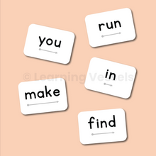 Load image into Gallery viewer, Dolch flash cards – Pre-Primer Sight Words, 40 words
