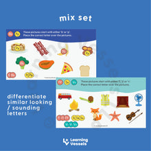 Load image into Gallery viewer, Sound Sorting 1 - Starting Sound and Ending 'x' Phonemic Awareness Bundle