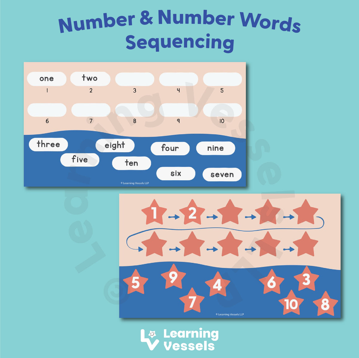 numbers-matching-sequencing-numbers-number-words-0-20-learning