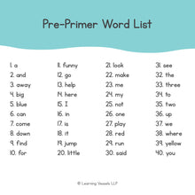 Load image into Gallery viewer, 4 Sight Words Cards Bundle