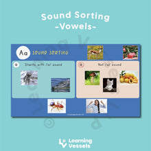Load image into Gallery viewer, Sound Sorting 2 - CVC and Vowels Phonemic Awareness Bundle
