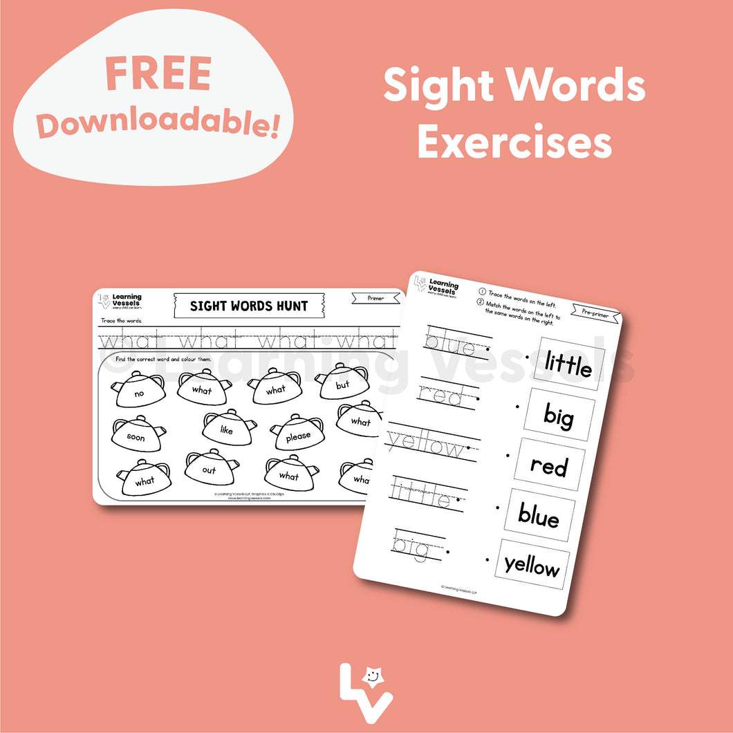 Sight Words Exercises (Free!)