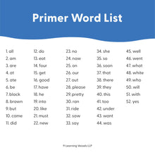 Load image into Gallery viewer, Dolch – Primer Sight Words, 52 words
